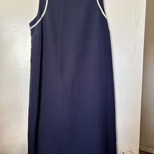Banana Republic Navy Sheath Midi Dress Sleeveless